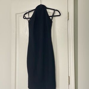 Bebe Fitted Midi Dress Black Women’s Size S